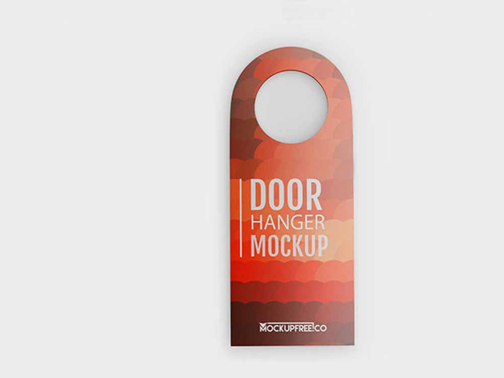 Unique Door Hanger Mockup
