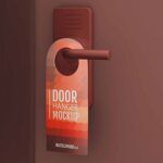 Free Unique Door Hanger Mockup PSD
