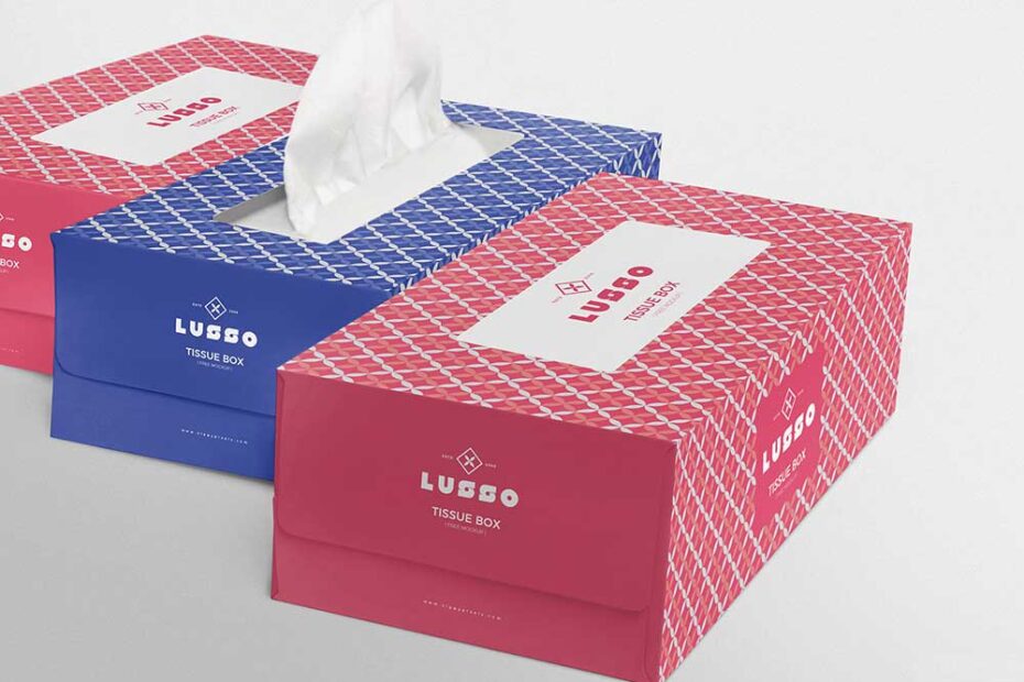 Free Luxury Tissue Box Mockup
