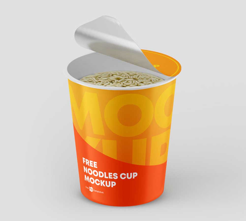 Free Noodles Cup Mockup