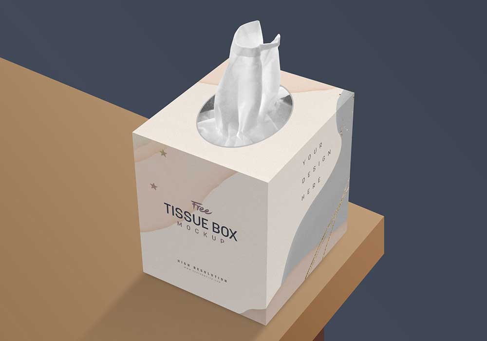 Free Tissue Box Mockup PSD