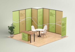 Free Exhibition Booth PSD Mockup