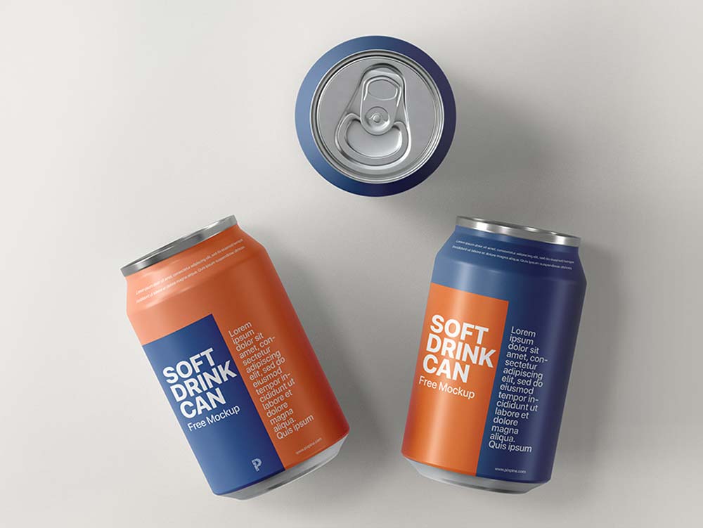 Free Cold Drink Can Mockup
