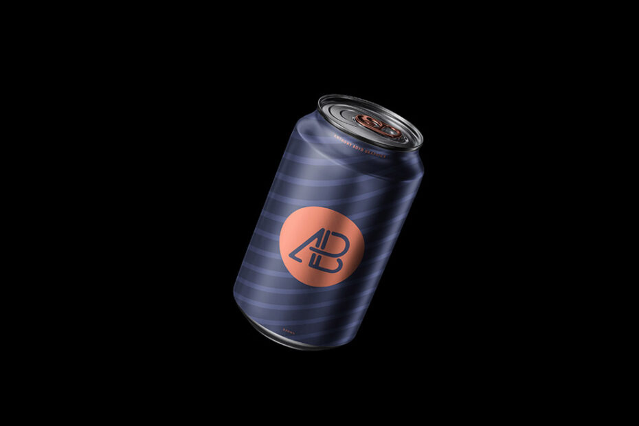 Free Floating Can Mockup