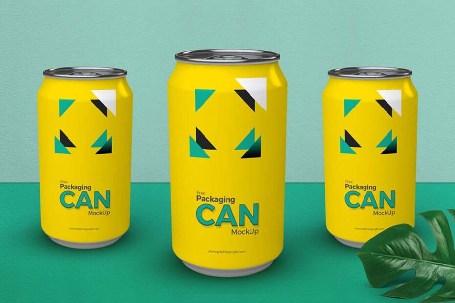 Free Packaging Can Mockup