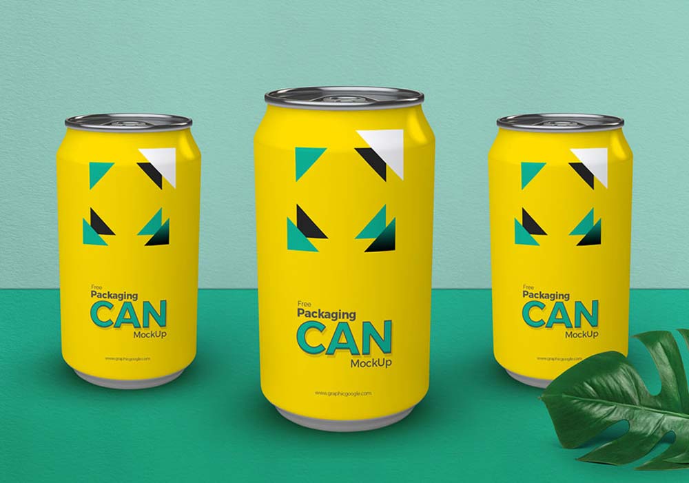 Free Packaging Can Mockup