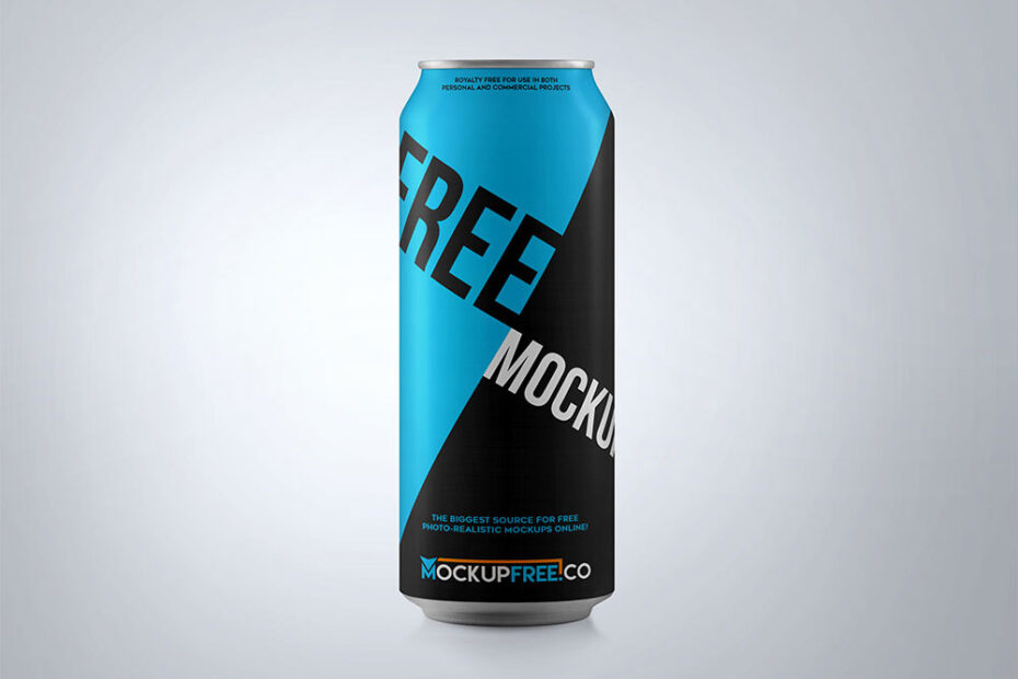 Soda Can Mockup Free PSD