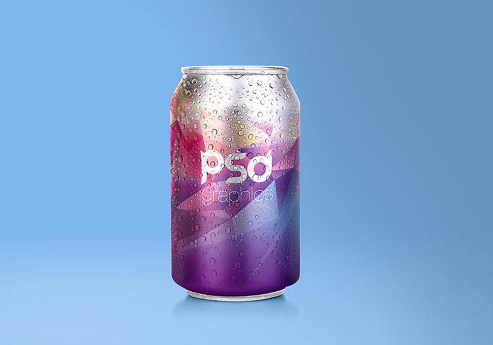 Soda Can Mockup PSD