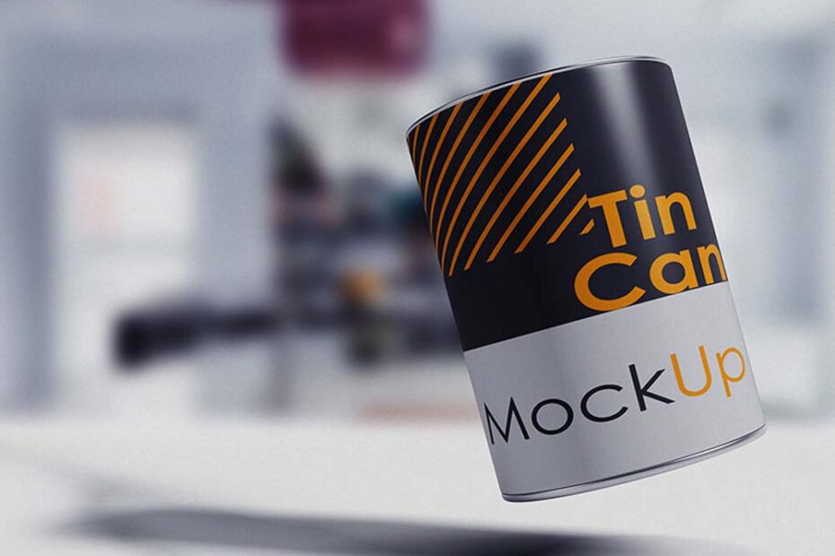 Free Tin Can Mockup