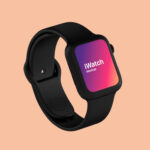 Free Apple Watch with Rubber Band Mockup
