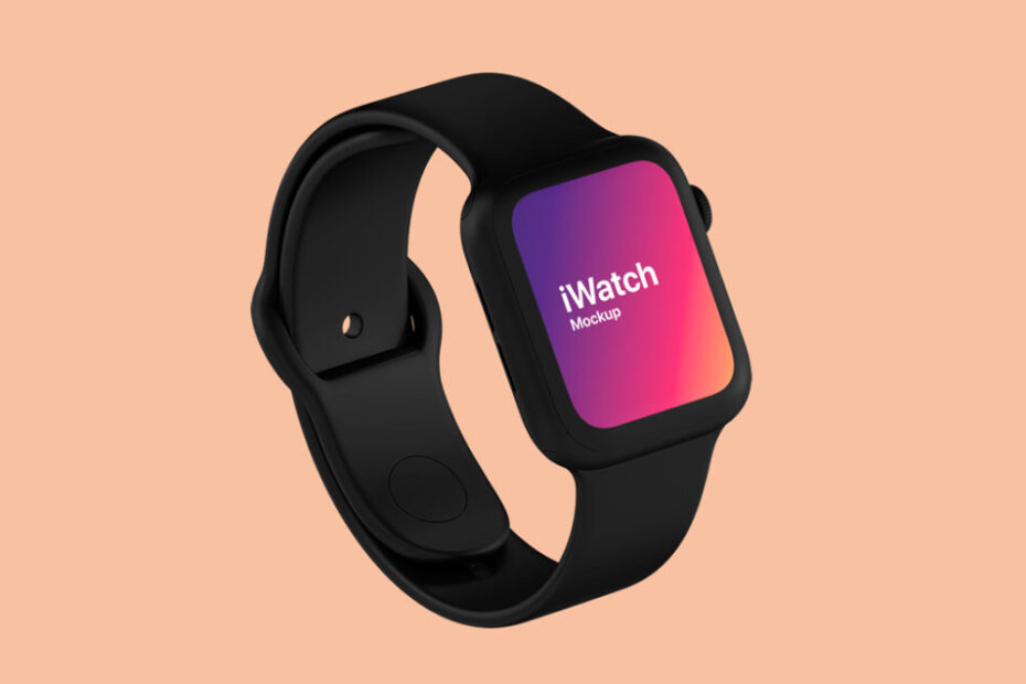 Free Apple Watch with Rubber Band Mockup