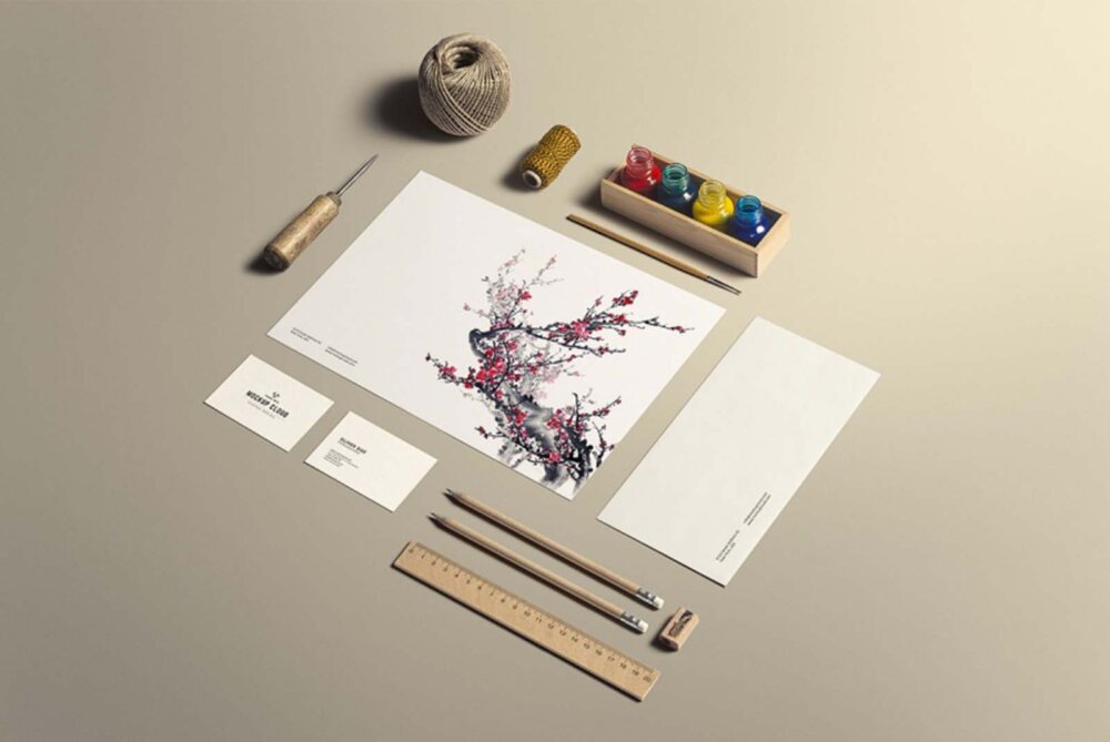 Free Art and Craft Stationery Mockup preview 2