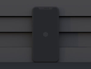 Free Black & White Clay iPhone X Mockup