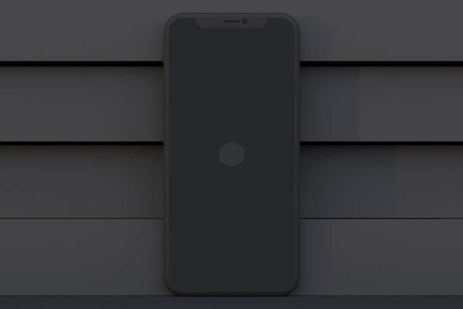 Free Black & White Clay iPhone X Mockup