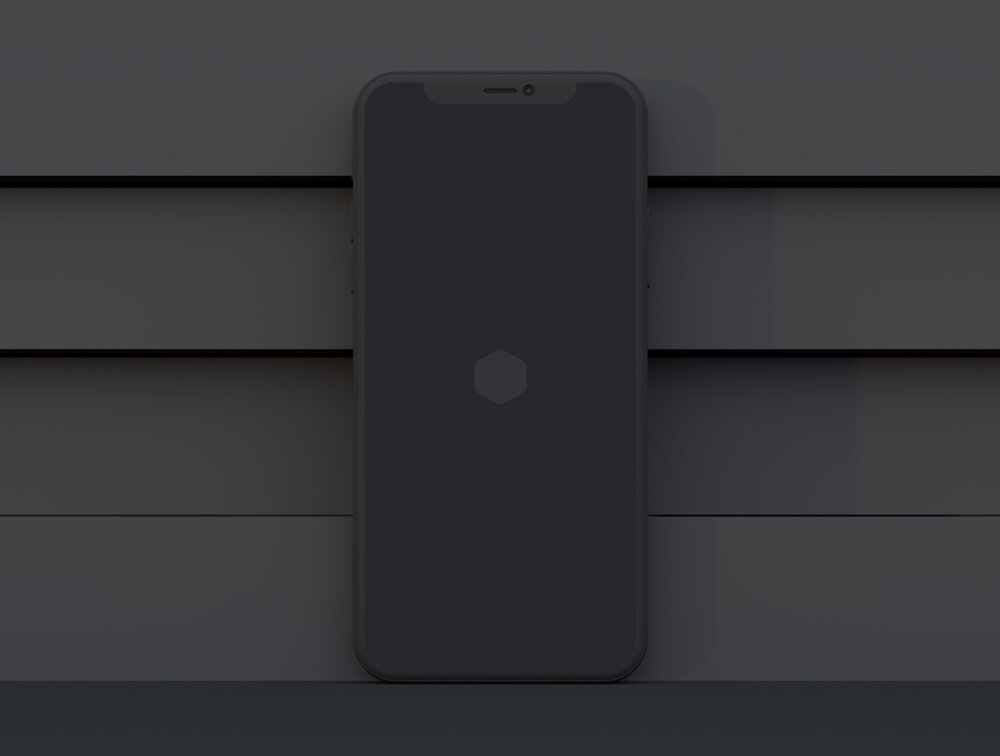 Free Black & White Clay iPhone X Mockup