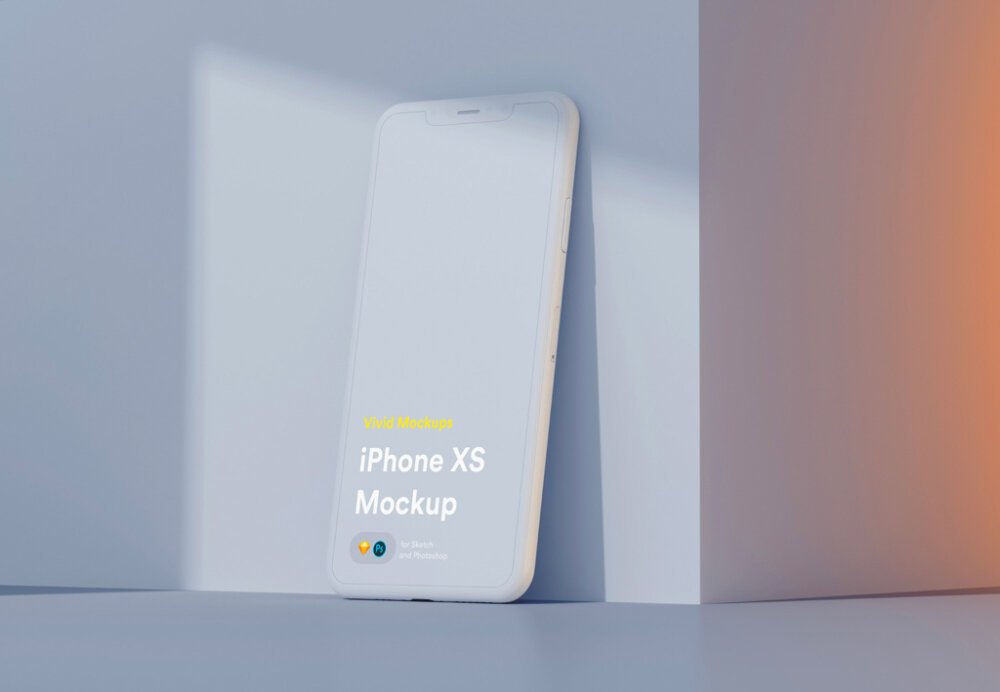 Free Clay Style iPhone XS Mockup