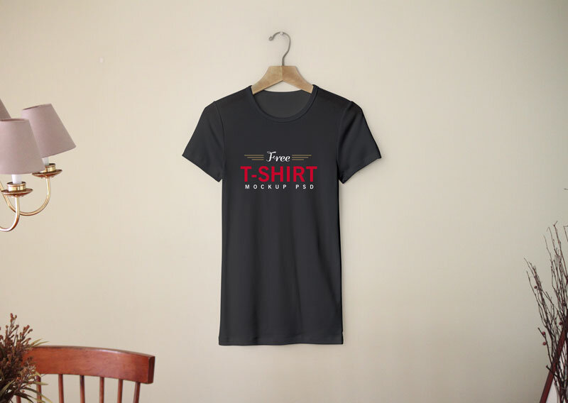 Free Half Sleeves T-Shirt Mockup