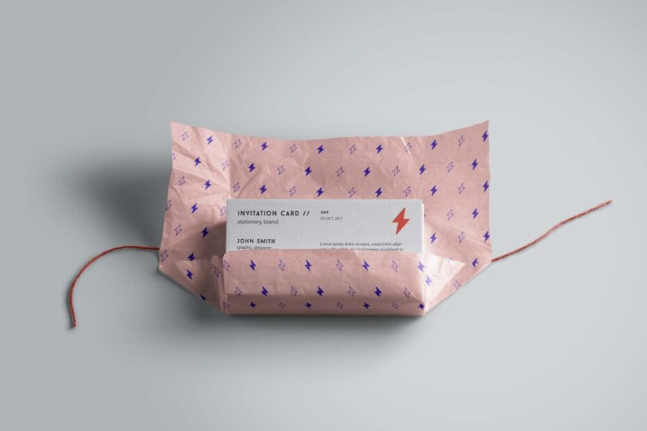 Free Invitation Card Mockup