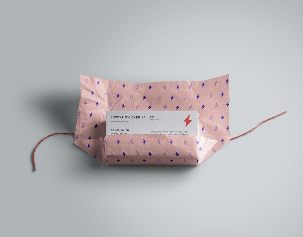 Free Invitation Card Mockup