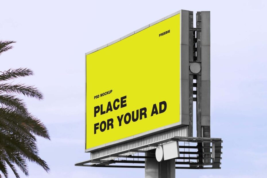 Free Outdoor Advertising Billboard Mockup