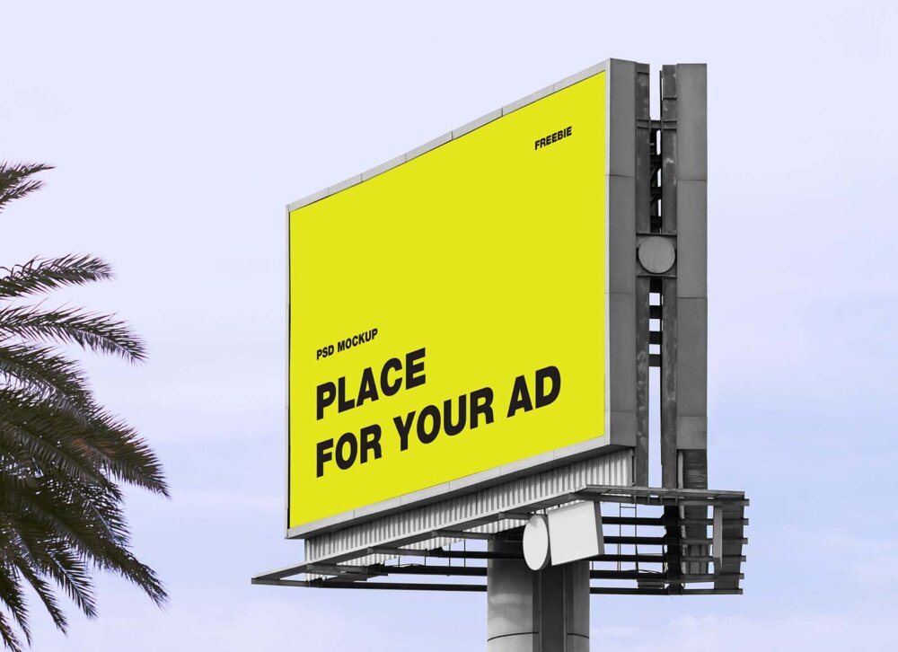 Free Outdoor Advertising Billboard Mockup