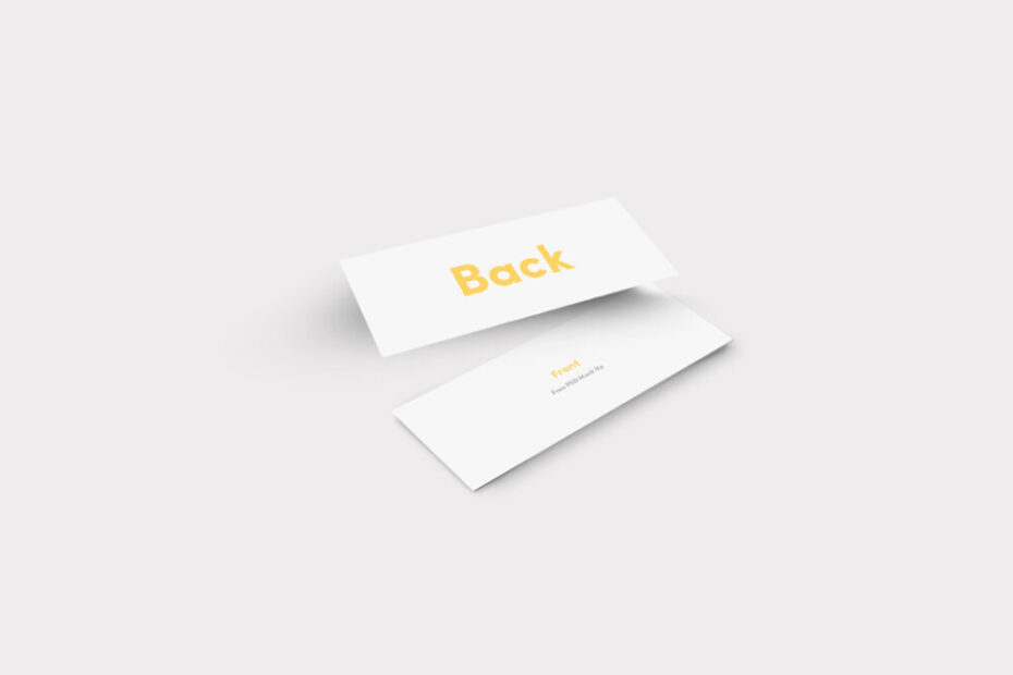 Free Slim Business Card Mockup Set