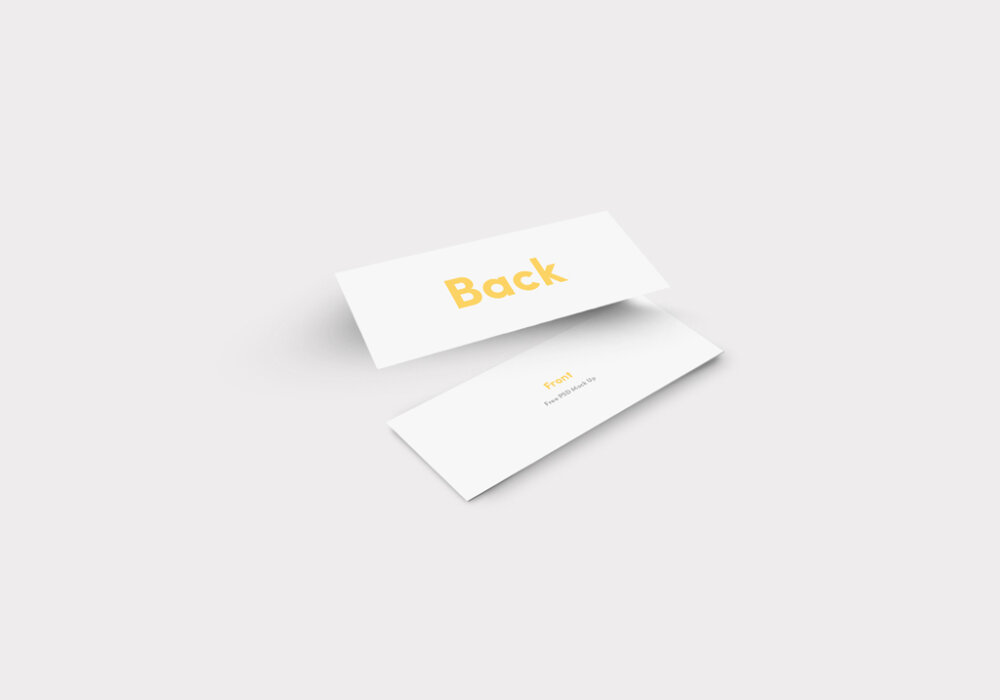 Free Slim Business Card Mockup Set