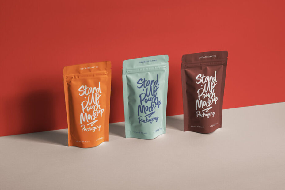 Free Standing Pouches Mockup