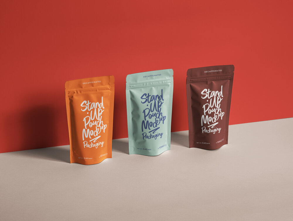 Free Standing Pouches Mockup