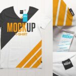 T-Shirt Mockup with Hangtag Free T-Shirt Mockup with Hangtag