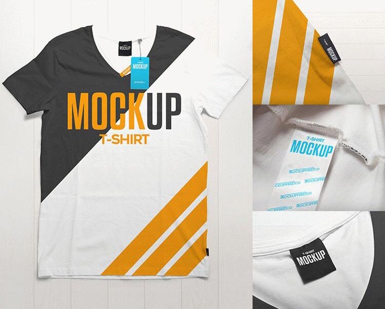Free T-Shirt Mockup with Hangtag